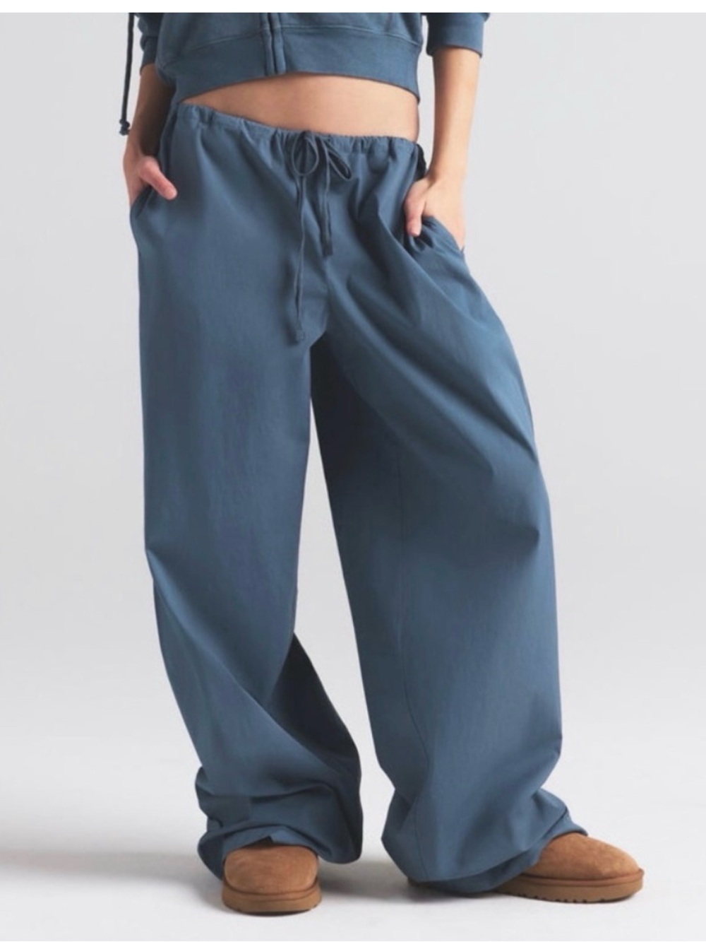 SKIMS COTTON POPLIN PANT COLOR HARBOR SIZE SMALL NWT